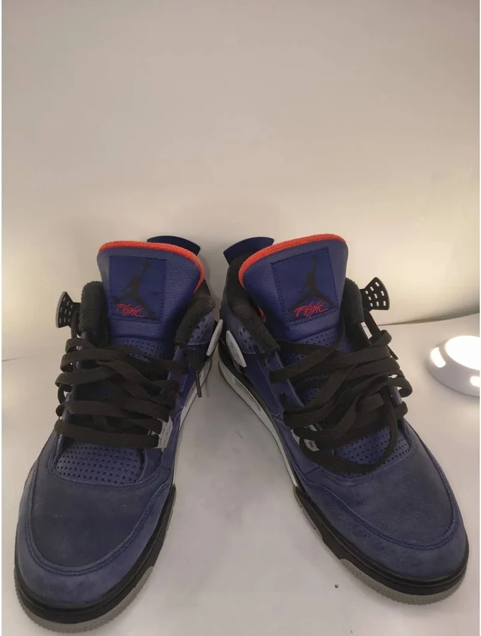Air Jordan 4 Retro Cavs Men's Size 11 Blue Orange Black 308497‐0451