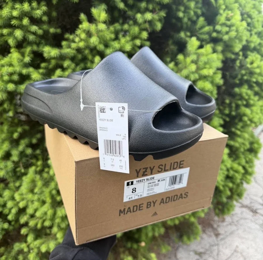 Adidas Yeezy Slide Onyx - Sizes 4 - 13 - (100% Authentic) Hq6448