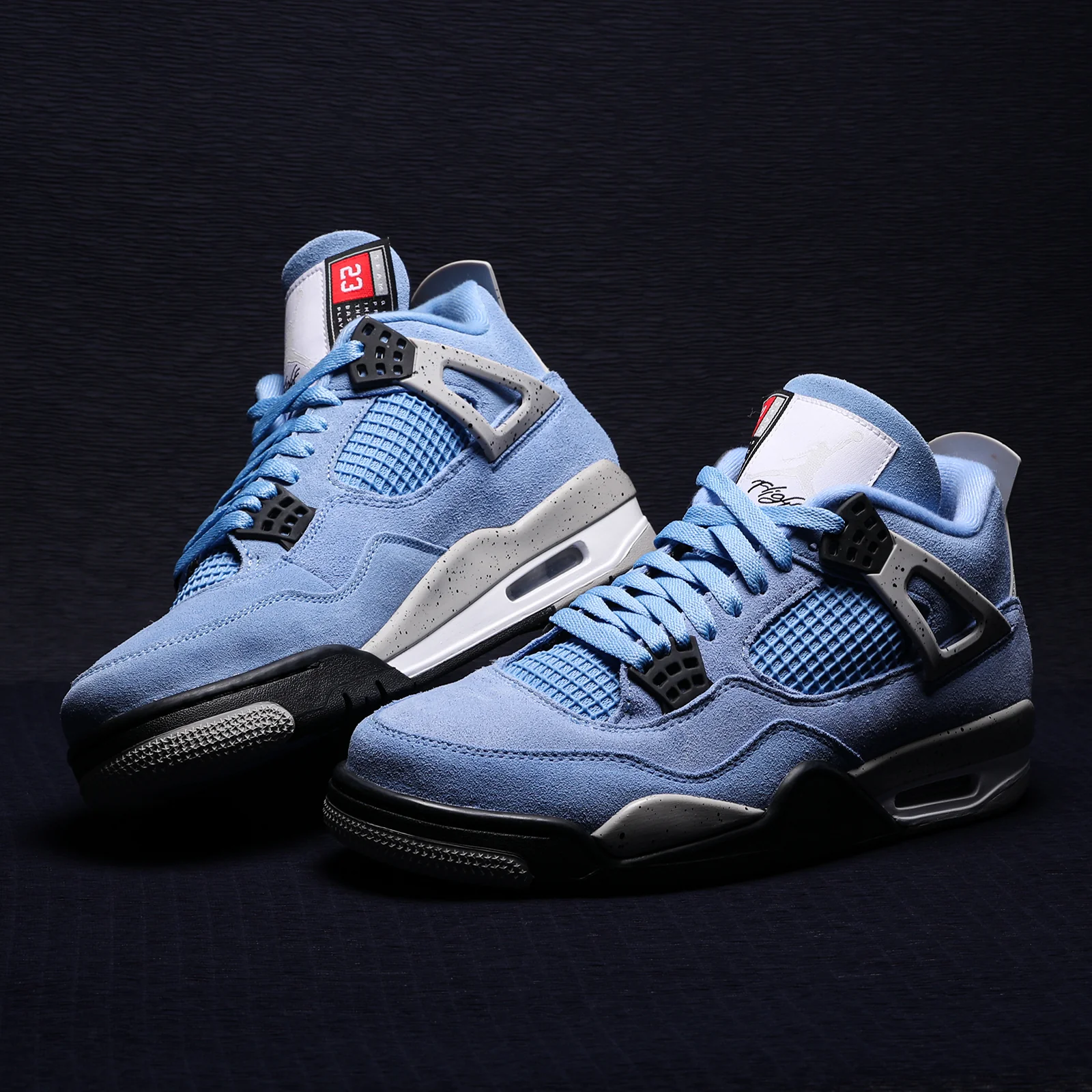 Retro University Blue Air Jordan 4s University Blue Jordan Retro MCS Stadium Custom Kicks