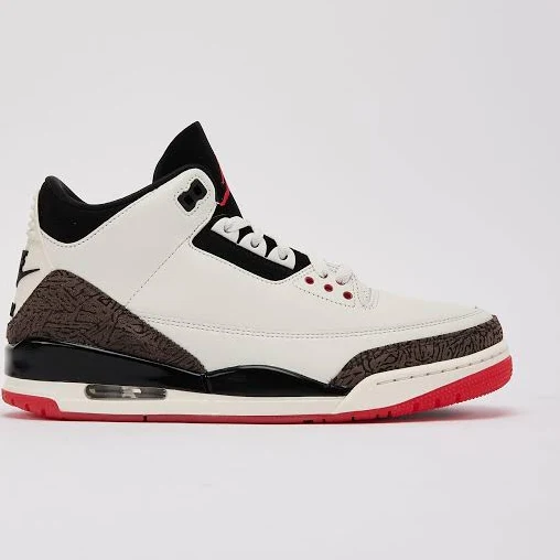 mens Jordan Air Jordan 3 Retro 'Sail and University Red'