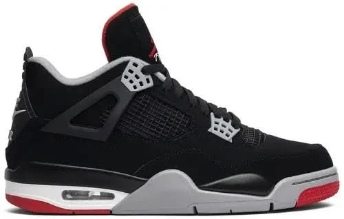 Air Jordan 4 Retro Og Bred 2019 Black Fire Red 308497-060 Brand