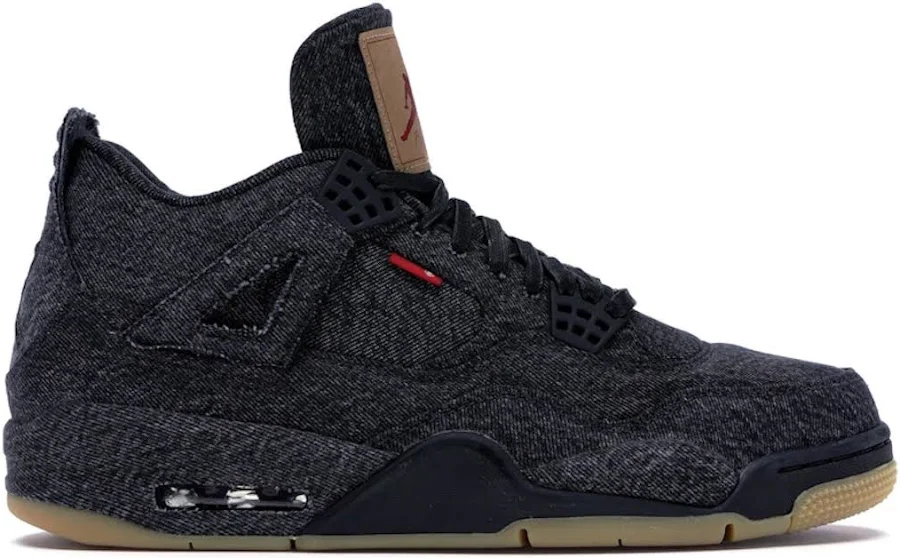 Levi's x Air Jordan 4 Retro 'Black Denim' (Blank Tag) AO2571-001-BT US 9
