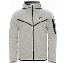 Nike Men's Heathergrey Sportswear Tech Fleece Full-Zip Hoodie 'Heather Grey Black'
