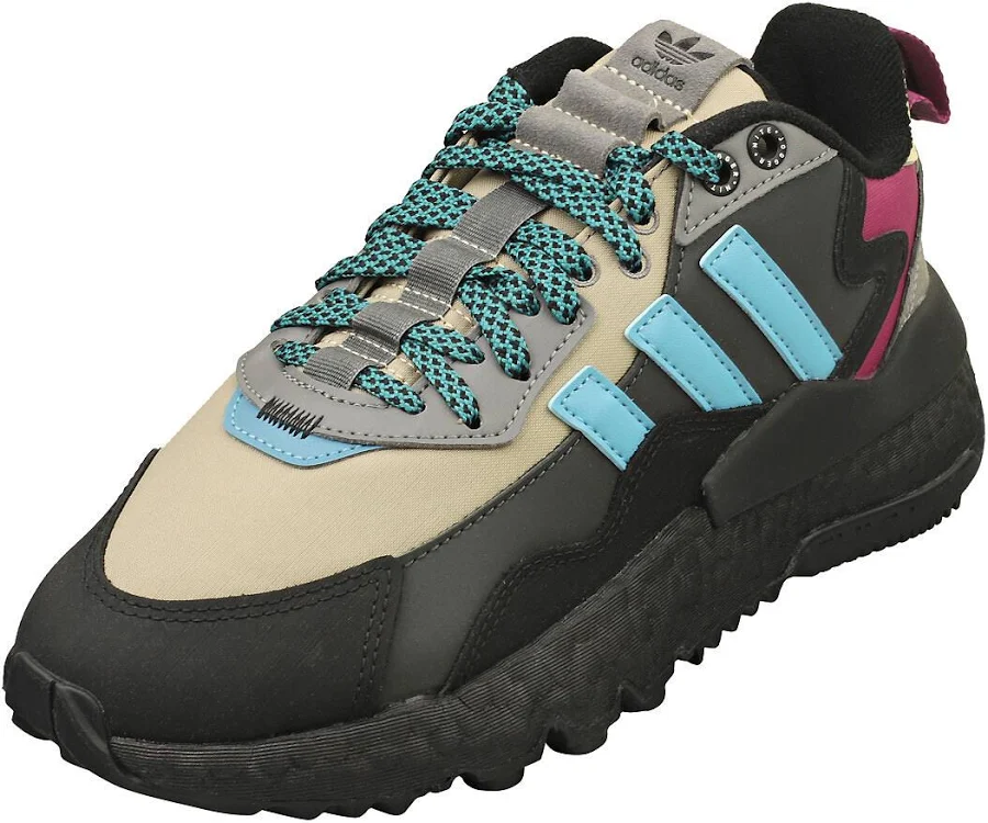 Adidas Nite Jogger Winterized Mens Fashion Sneakers In Black Grey