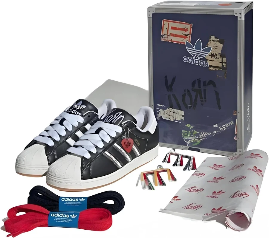 Korn × Adidas Originals Superstar Black White Ih1313