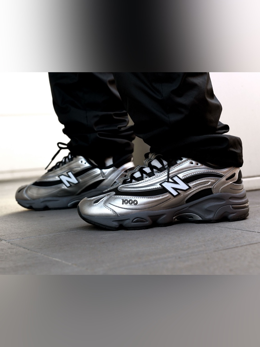 New Balance 1000 M1000EGR Black Metallic Chrome Silver