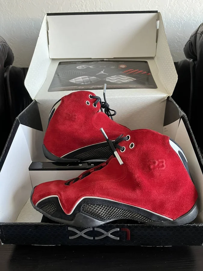Nike Air Jordan Xxi 21 Red Suede Size 11.5 With Box
