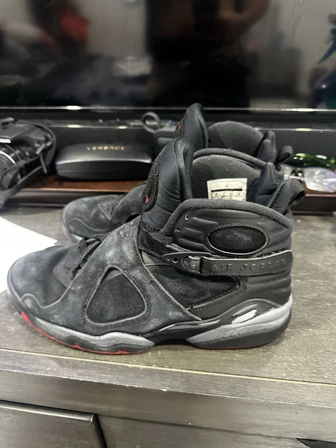 Air Jordan Retro 8 Black Basketball Shoes