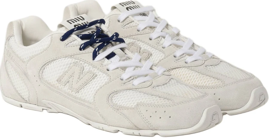 New Balance X Miu Miu 530 SL Suede And Mesh Women's Sneakers - White - IT 34 / US 4