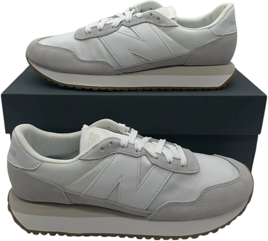 Balance 237 Running Shoes Womens 11.5 B Mens 10 Grey White Casual
