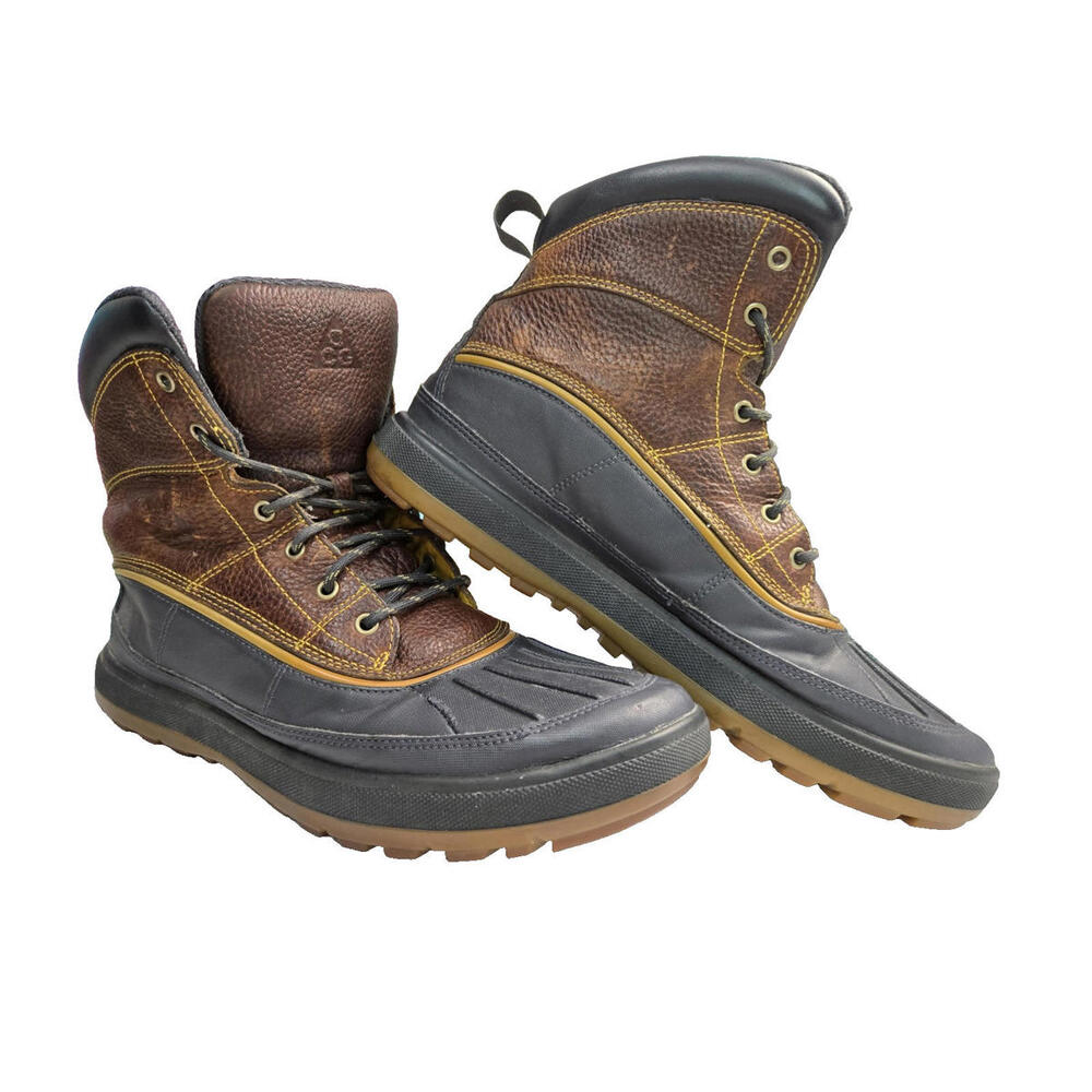 Nike ACG Woodside II 2 Brown Leather Duck Hiking Boots Mens 525393-770 Size 11