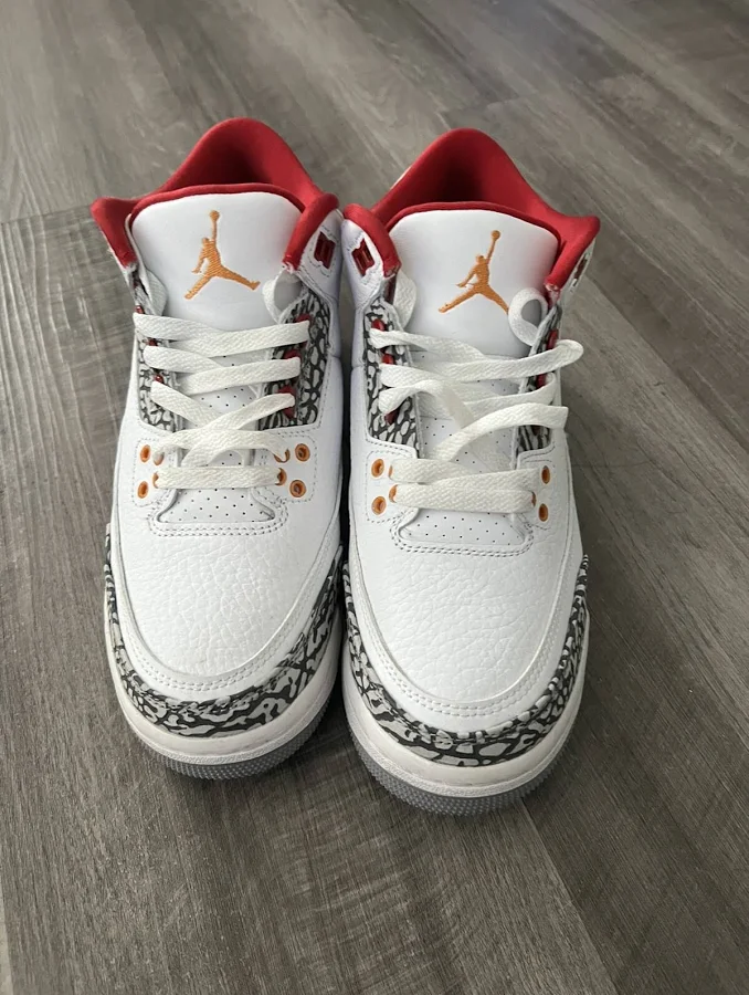 Air Jordan 3 Retro Cardinal Red Gs Size 6.5y / 8w