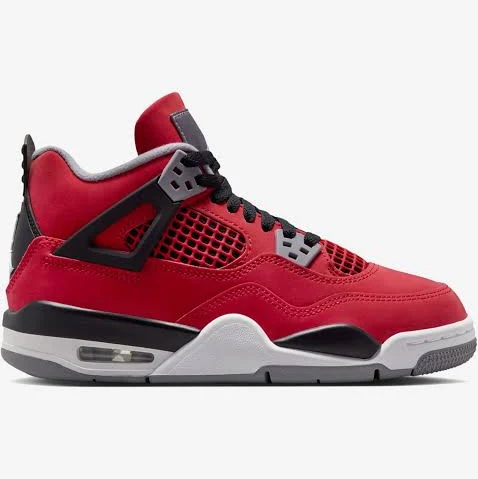 Nike - Kid's Air Jordan 4 Retro Toro Bravo GS Sneakers - (Fire Red/Black/Cement Grey)