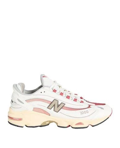 New Balance 1000 Man Sneakers White Size 8.5 Leather, Textile fibers
