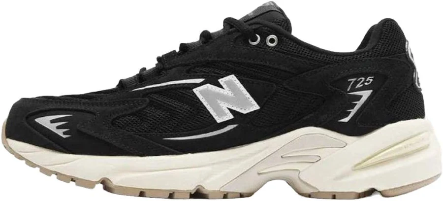 New Balance 725 "black Metallic Silver - Black/metallic Silver/angora