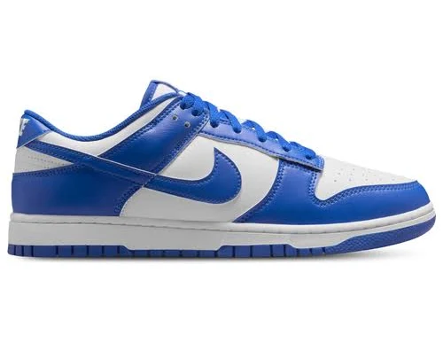 Nike Mens Dunk Low Retro Premium - Basketball Shoes White/Hyper Royal Size 12.0