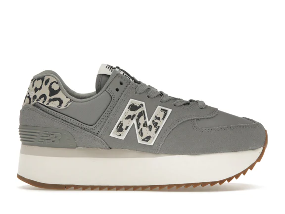 New Balance 574 Plus Shadow Grey Leopard Print (de mujer)