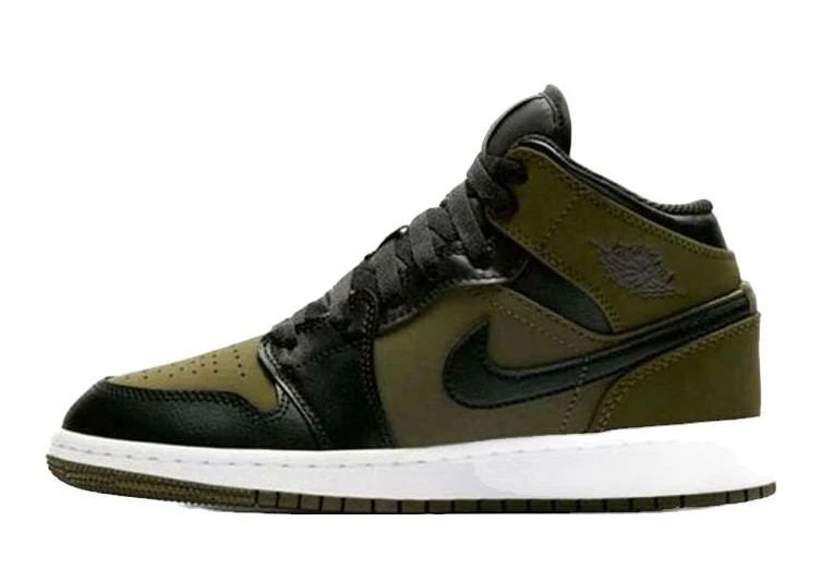 Jordan 1 Retro Mid 'olive Canvas - Green