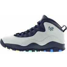 Jordan Men's Wolf Grey/Pht Bl-Obsidian-Grn Glow Air 10 Retro 'Rio' 310805-019