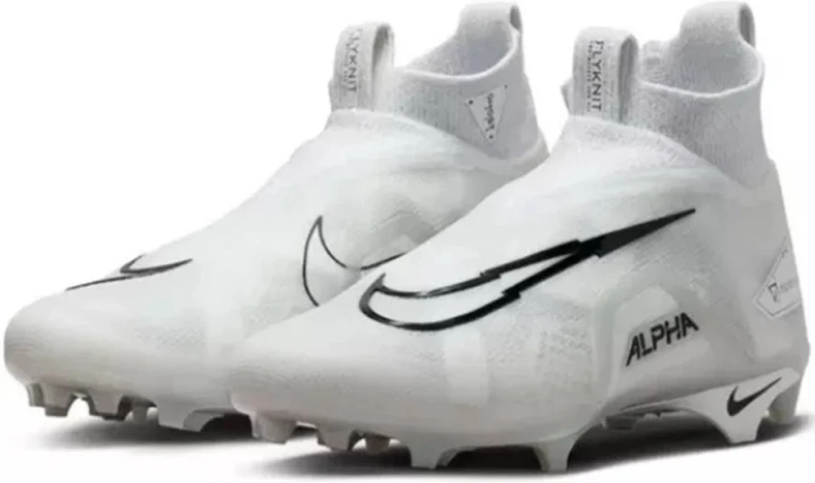 Nike Alpha Menace Elite 3 Mid Football Cleats White Black Dm1792-109