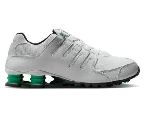 Nike Mens Shox NZ - Shoes Grey Fog/Black/Stadium Green Size 14.0