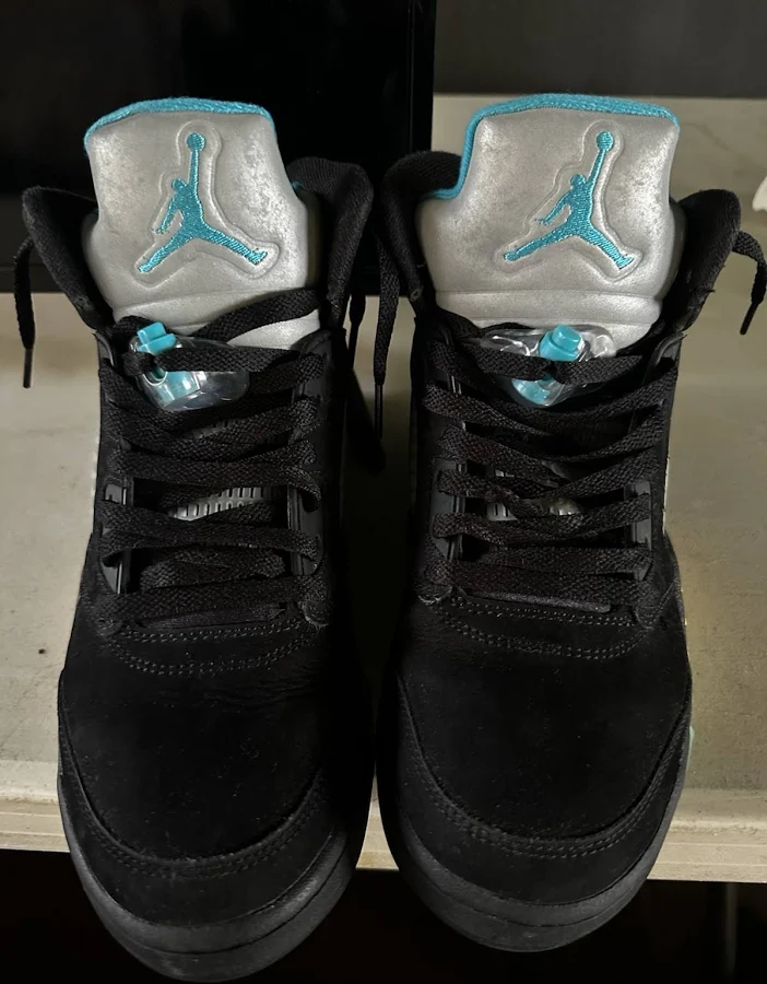 Air Jordan 5 Retro Aqua Black Teal Sneakers