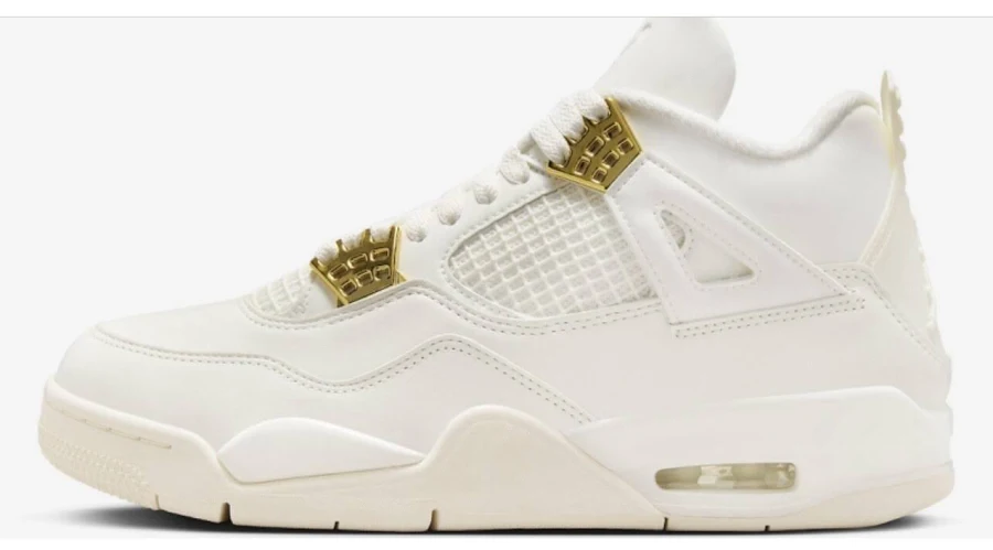 Size 9.5 - Air Jordan 4 Retro Metallic Gold W