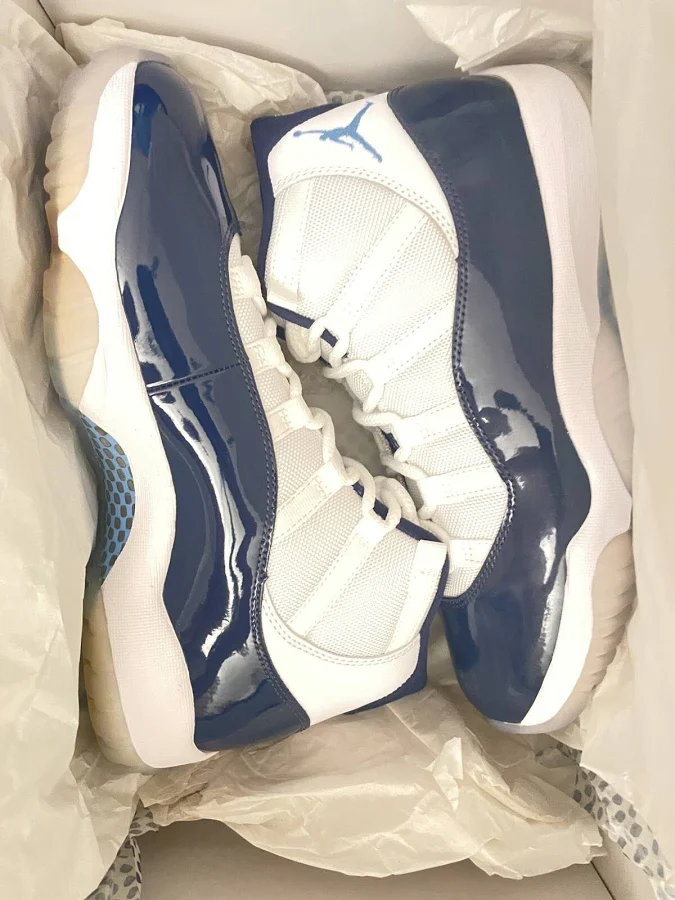 Nike Air Jordan 11 Retro Unc Win Like 82 White University Blue Navy