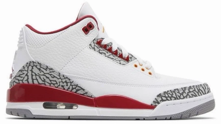 Jordan 3 Cardinal Red 2022 Retro Rare Ct8532-126 Size 9 9.5 10.5 11