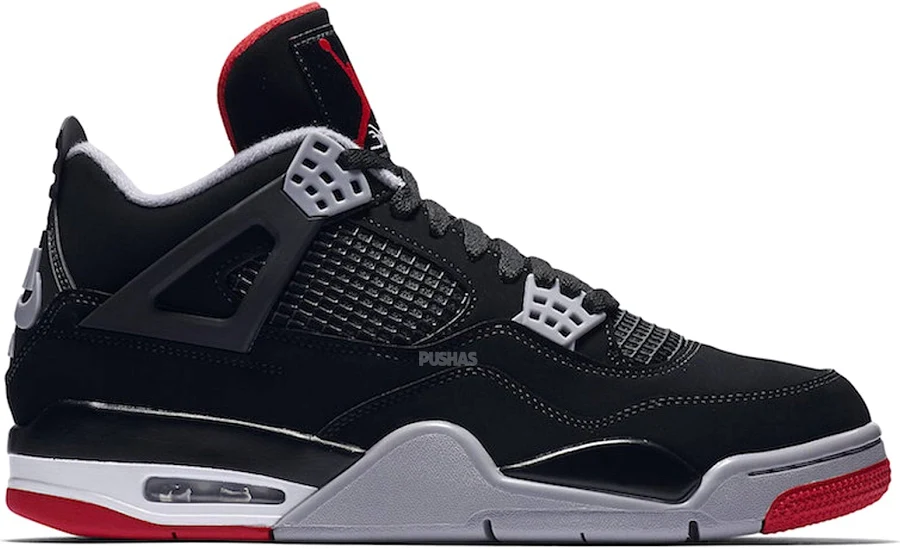 Air Jordan Retro 4 'Bred' (2019) US M 9.5 / W 11