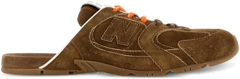 Miu Miu - x New Balance 530 suede mules - women - Calf Suede/Calf Suede/Rubber/Calf Leather - 37 - Brown