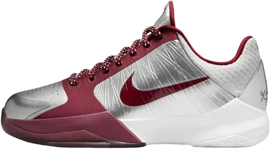 Nike Kobe 5 Protro "lower Merion Aces Away - Metallic Silver/team Red/white