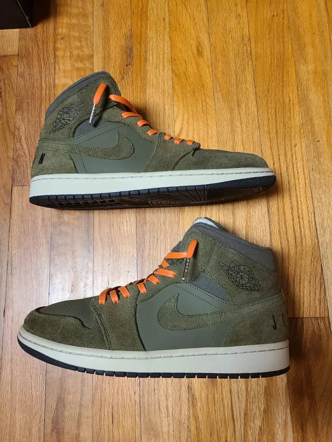 Jordan 1 Retro Mid Olive Canvas 2018