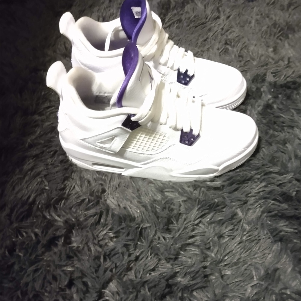 Brand new jordan 4s metallic purple.