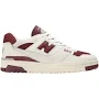 New Balance 550 Shoes, Size M8.5/W10.0 - Sea Salt/Crimson