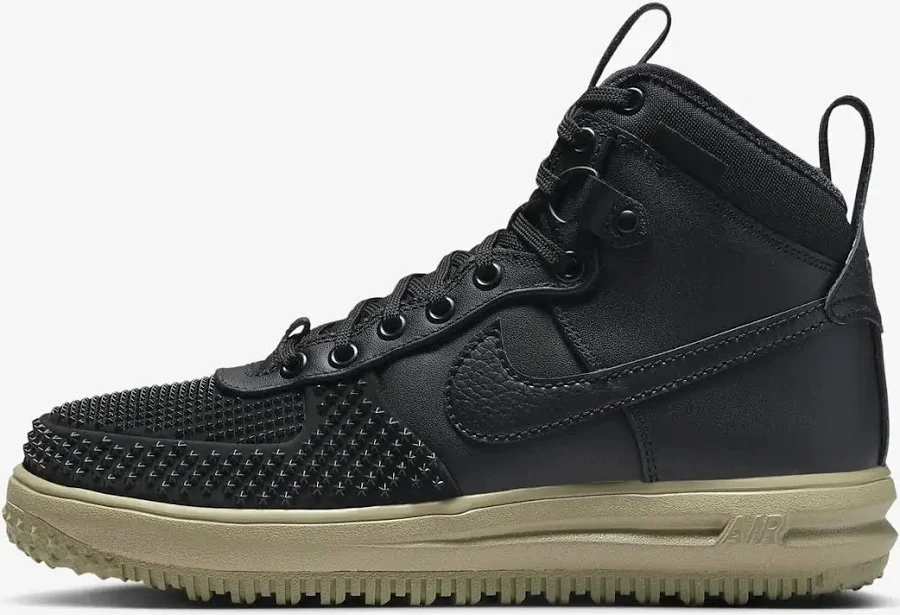 Men's Nike Lunar Force 1 Duckboot Black/Black-Neutral Olive (DZ5320 001)