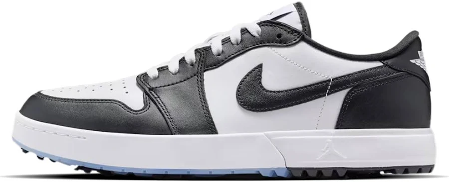 Air Jordan 1 Low G Spiked Golf Shoes - White/White/Black - Unisex - Size 7.5