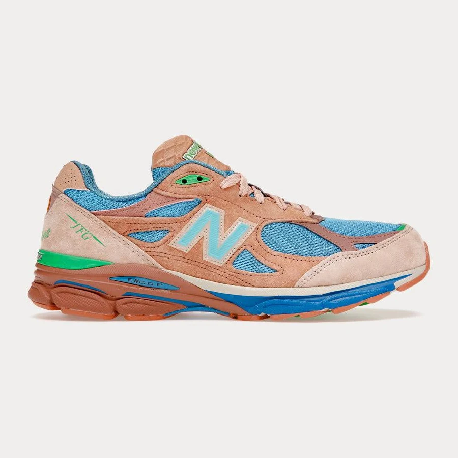 New Balance x Joe Freshgoods 990V3 Beige / Aqua / Green Sneakers Multi / Stadium Goods / US