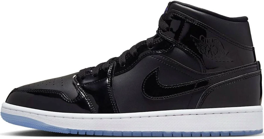 Jordan 1 Mid Se "space Jam" Women Sneakers - Black/dark Concord-white