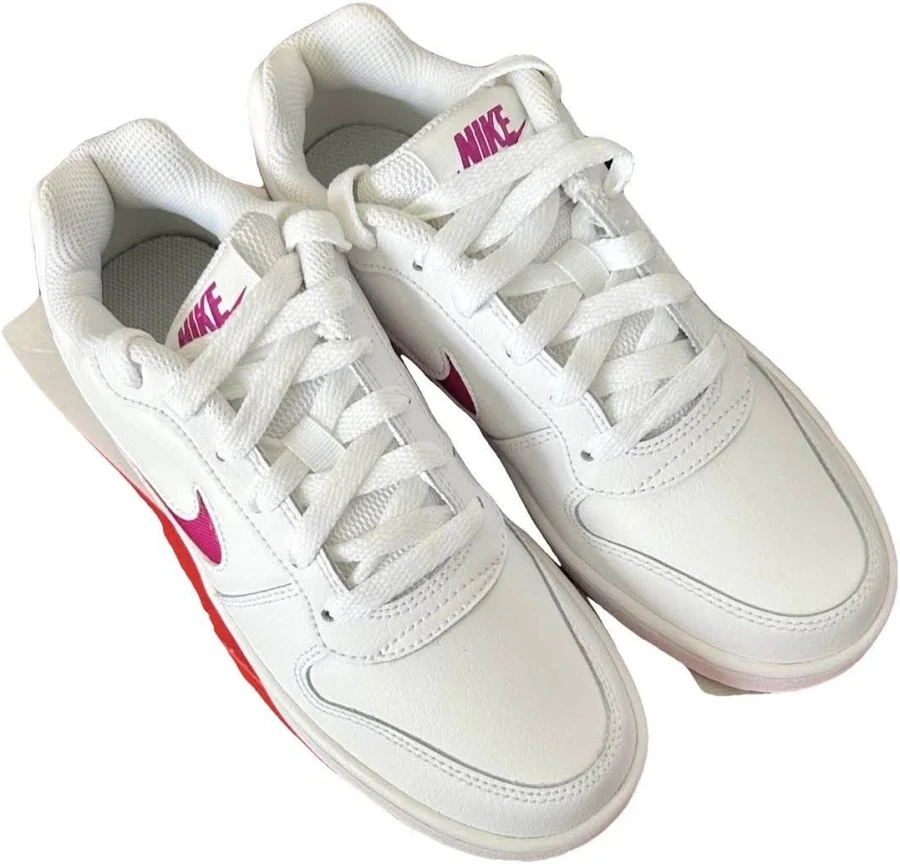 Nike Ebernon Low Leather Trainers White Pink Size 5.5 US