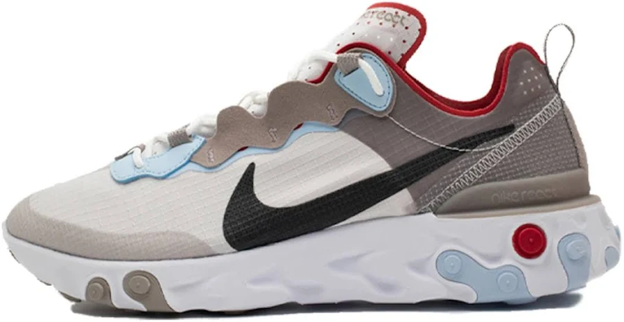 Men Nike React Element 55 Enigma Stone/vast Grey/celestine Blue