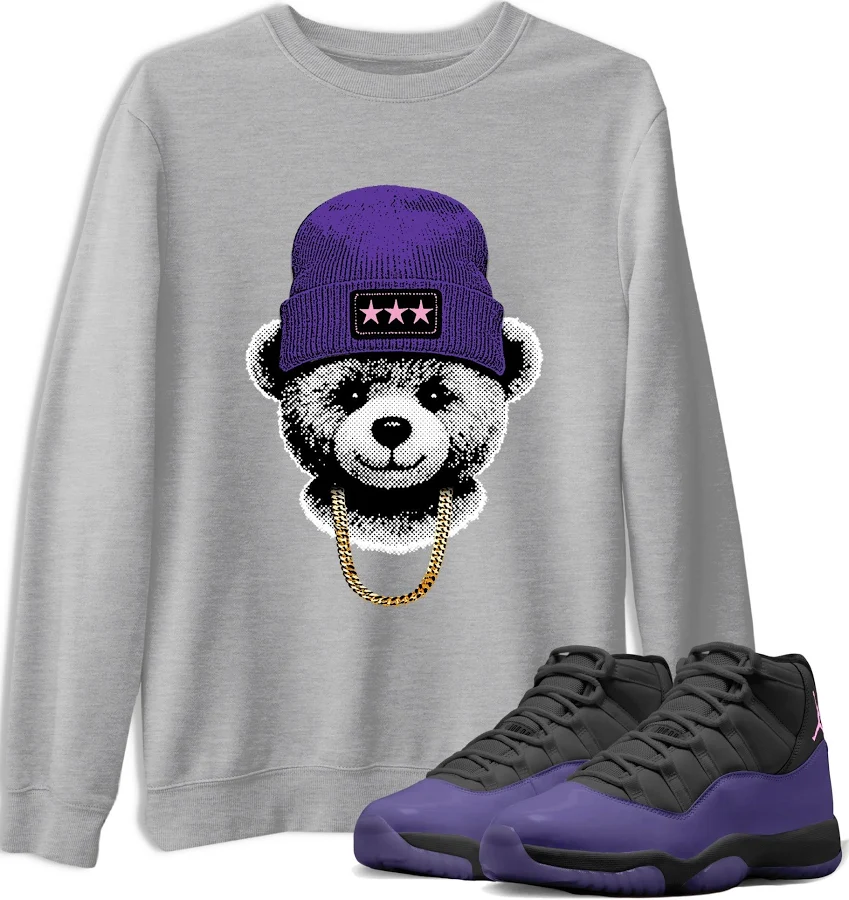 Air Jordan 11 Canyon Purple Gangster Teddy Graphic Tee