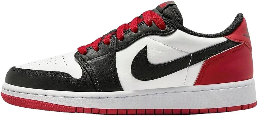 Jordan 1 Retro Low Og "black Toe 2023" Women Sneakers - White/black/varsity Red