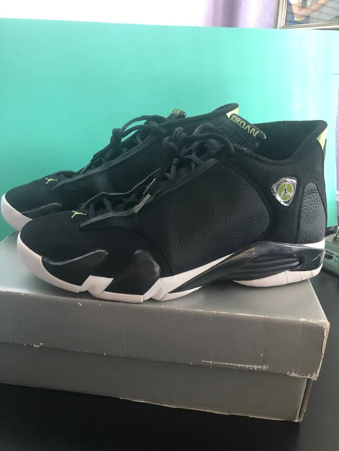 1999 Nike Air Jordan XIV 14 Black/White/Indiglo Sz 11.5