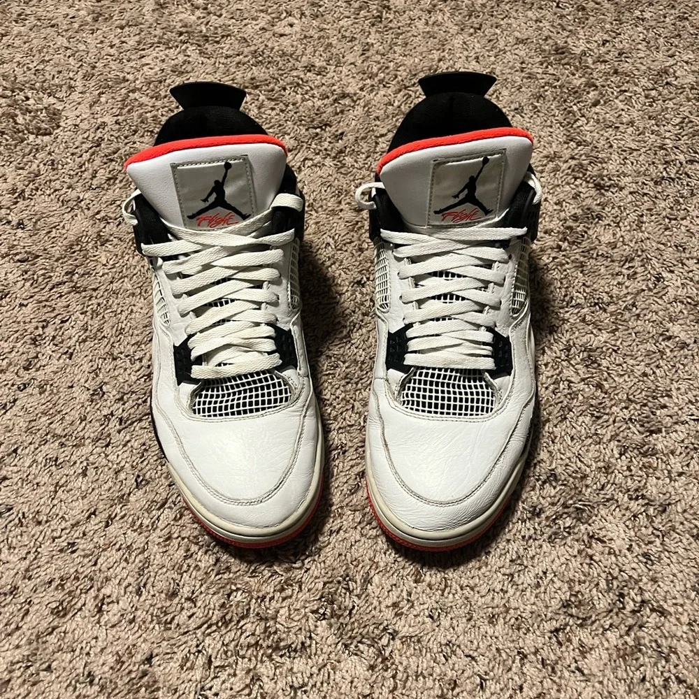 Jordan 4 citron size 14 bright crimson