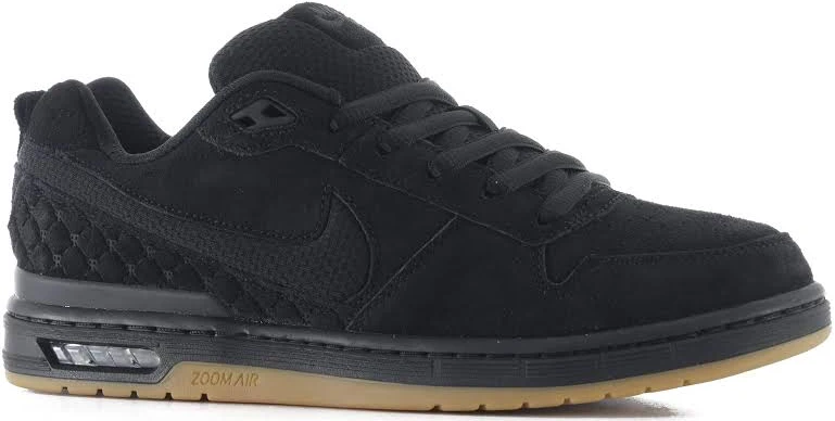 Nike SB Paul Rodriguez Zoom Air Low - Quickstrike Skate Shoes - black/black-black-gum lt brown 12