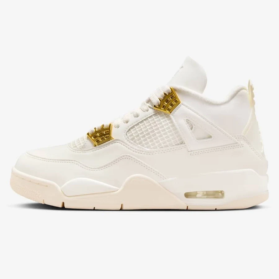 Jordan Shoes | Jordan 4 Retro Shoes Metallic Gold Women’s 11 Men’s 9.5 New Jordan Aq9129-170 | Color: Gold/White | Size: 11 | Chuckyoyo's Closet