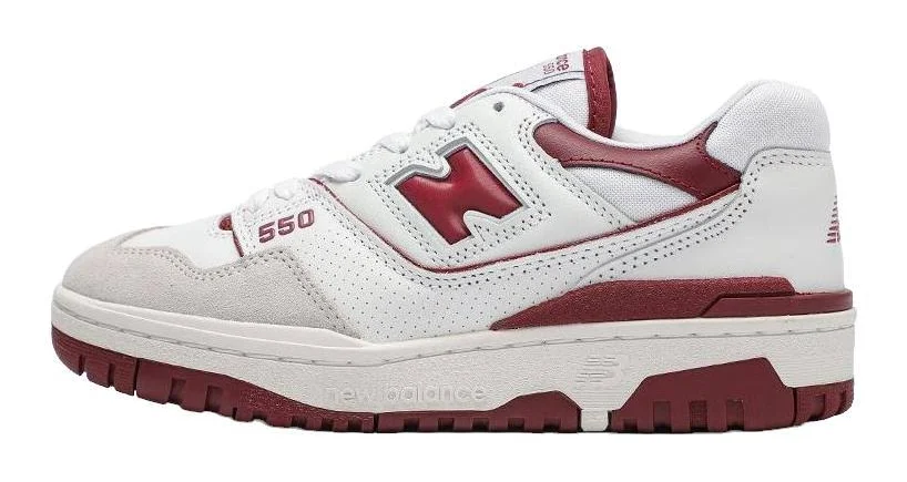 New Balance 550 "burgundy" Men Sneakers - White/wine Red