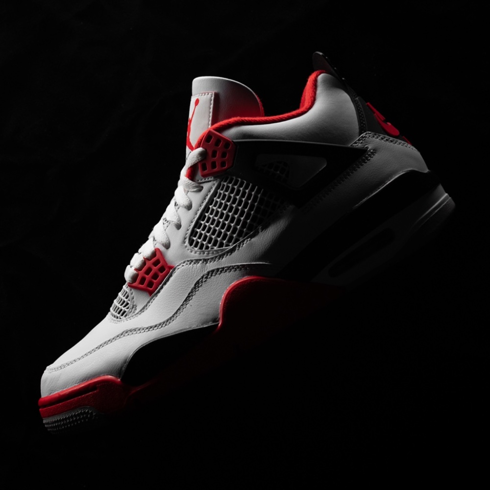 Nike Mens Air Jordan 4 Retro Cactus Jack University White/Fire-red-black-tech Gr