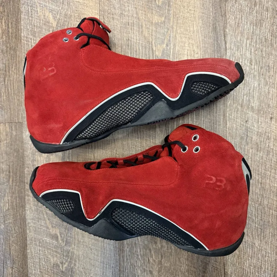 Nike Air Jordan 21 Xxi Og Red Suede Black Size 14 Sneakers Shoes